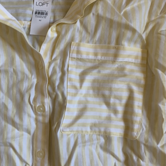 Loft yellow stripe button up - Picture 2 of 4